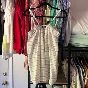 CHRISTIAN WIJNANTS tan cream white striped sleeveless‎ tank top